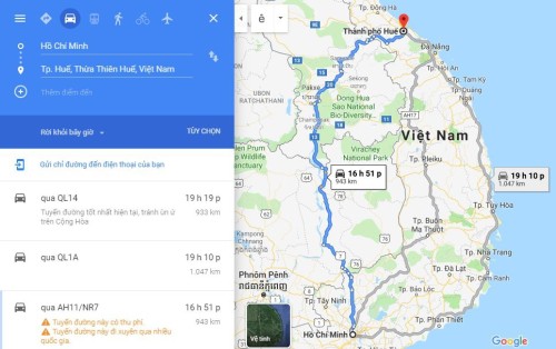 Hướng dẫn đi từ Sài Gòn đi Huế