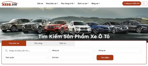 Website mua bán phụ tùng ô tô chuyên nghiệp