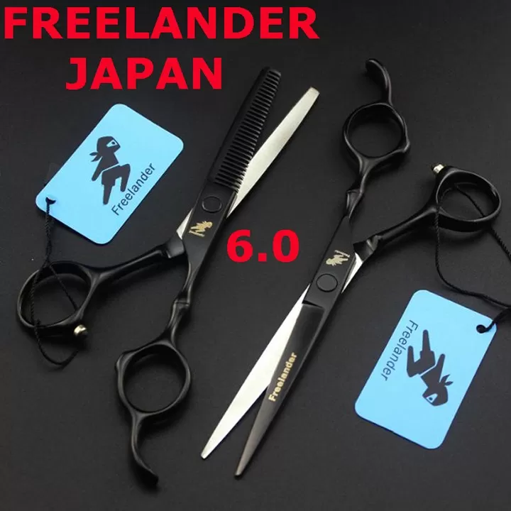 Bộ kéo cắt tóc nam cao cấp chuyên nghiệp Nhật Bản xịn nhập khẩu Freelander  F2[Tặng Bao Da Và Lược]