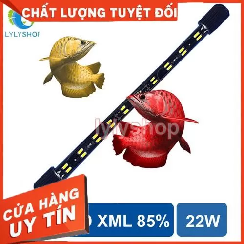 Đèn LED XML 85% cho hồ bể cá rồng 1m2 - 1m4, dài 1m2, 2 hàng, ánh sáng vàng , ánh sáng đỏ