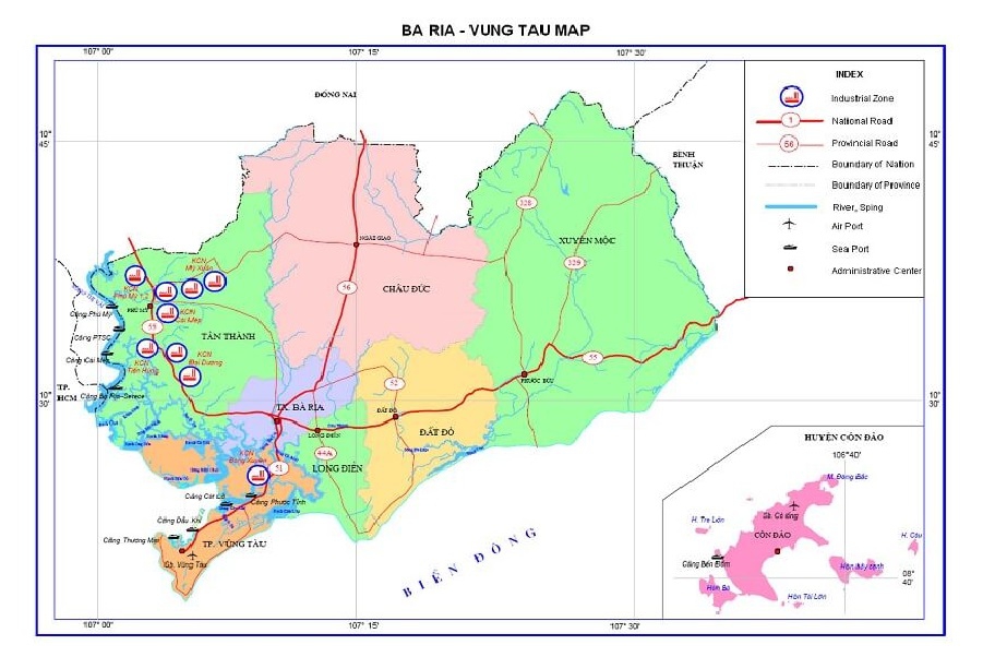 Bản đồ TP. Bà Rịa - Vũng Tàu