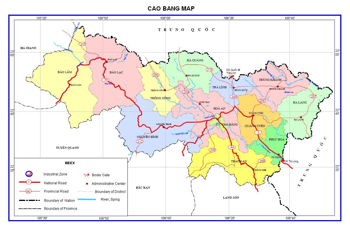 Cao Bằng map