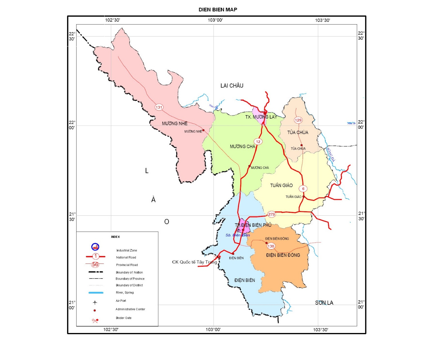 Điện Biên map