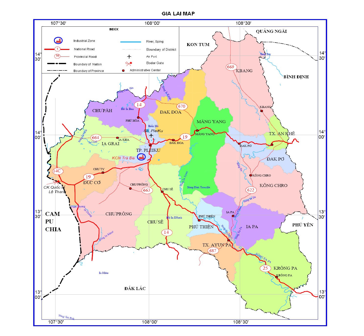Gia Lai map