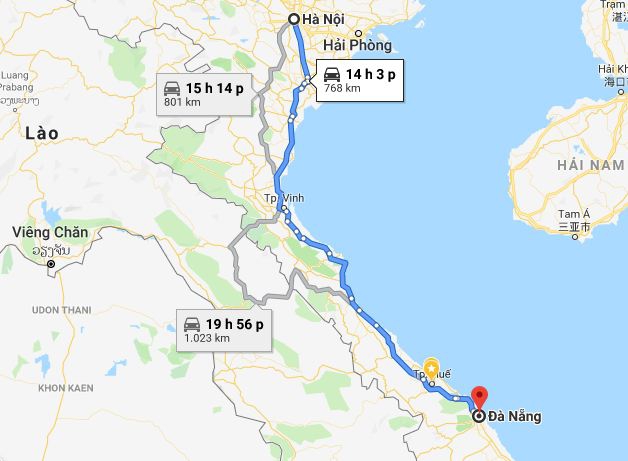 Hướng dẫn cách đi từ Hà Nội đi Đà Nẵng