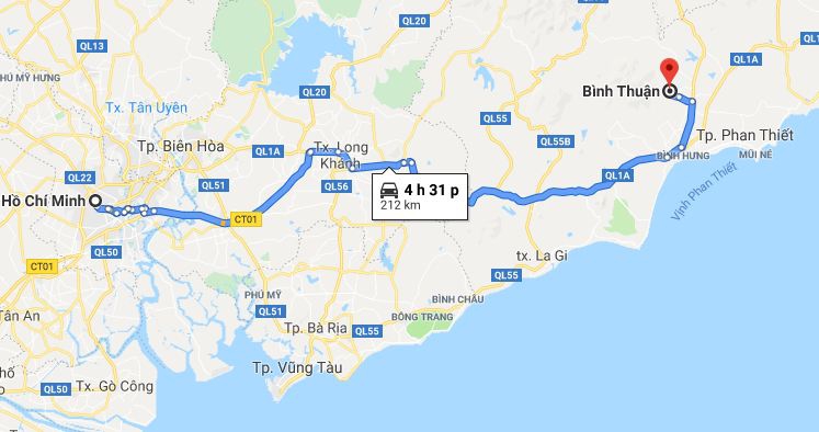 Hướng dẫn cách đi từ Sài Gòn đi Bình Thuận