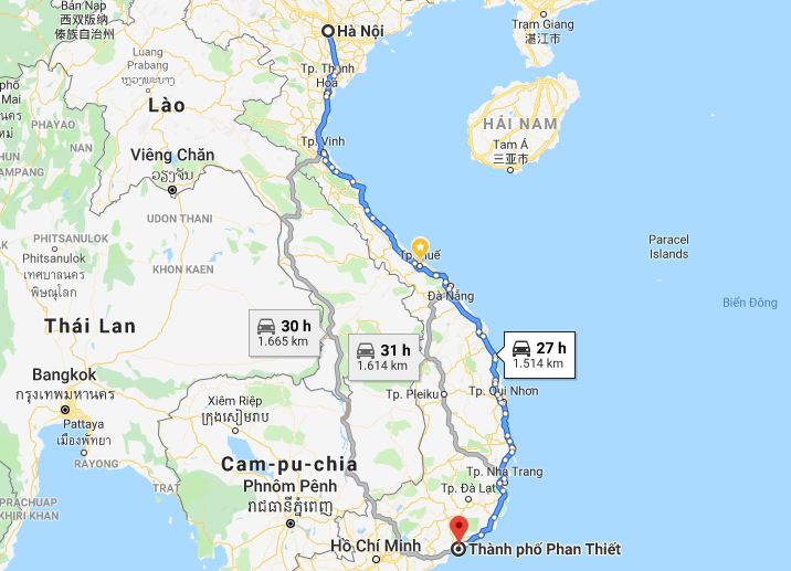 Hướng dẫn cách đi từ Hà Nội đi Bình Thuận