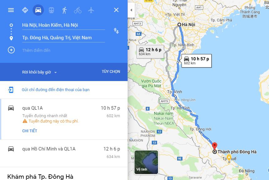 Hướng dẫn cách đi từ Hà Nội đi Quảng Trị