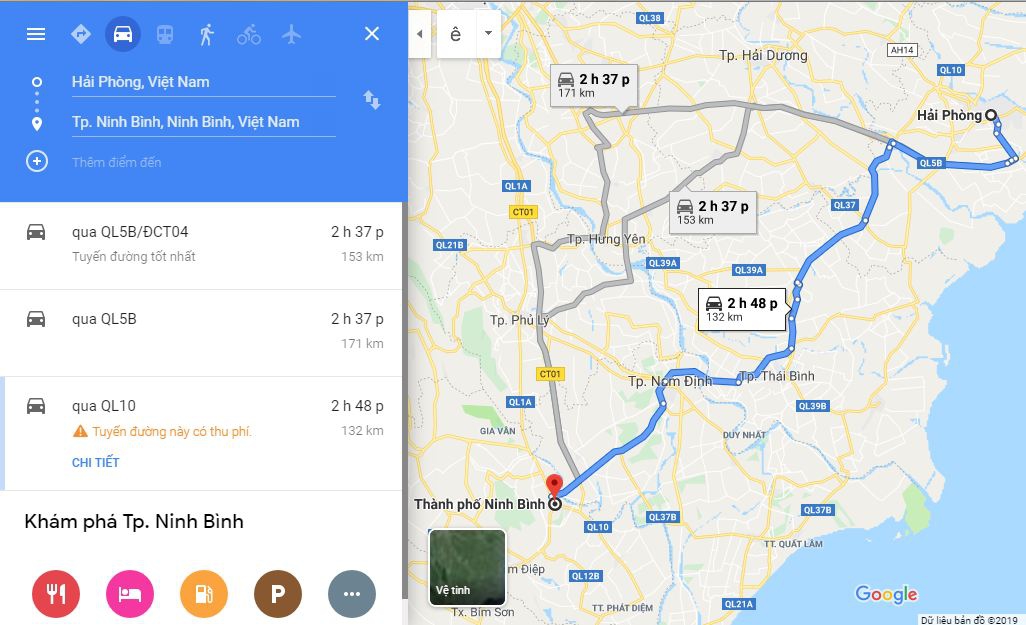 Hướng dẫn cách đi từ Hải Phòng đi Ninh Bình