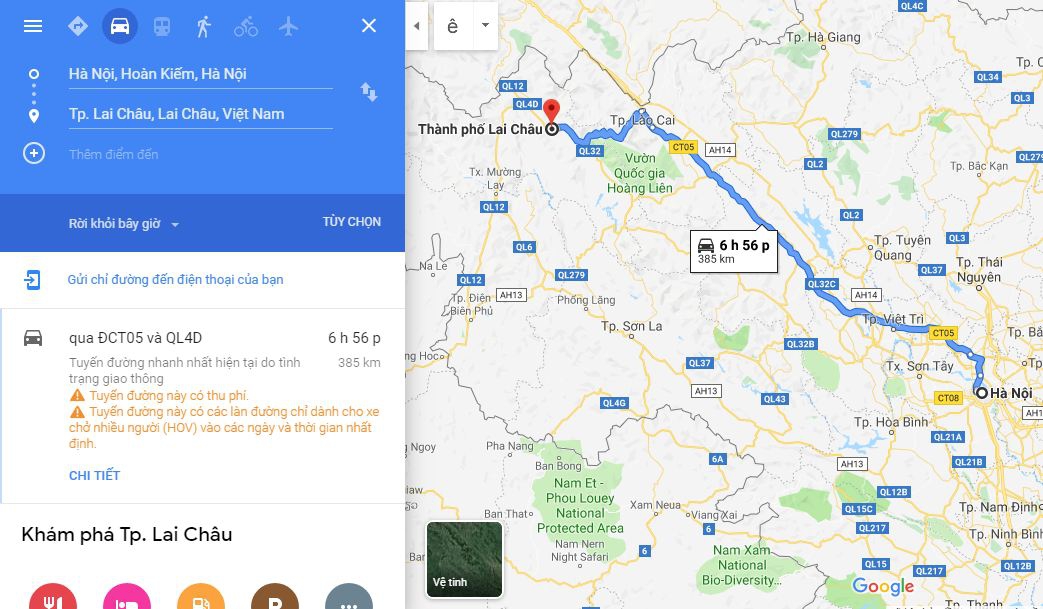 Từ Hà Nội đi Lai Châu