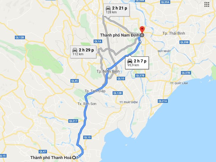 Từ Thanh Hóa đi Nam Định 1