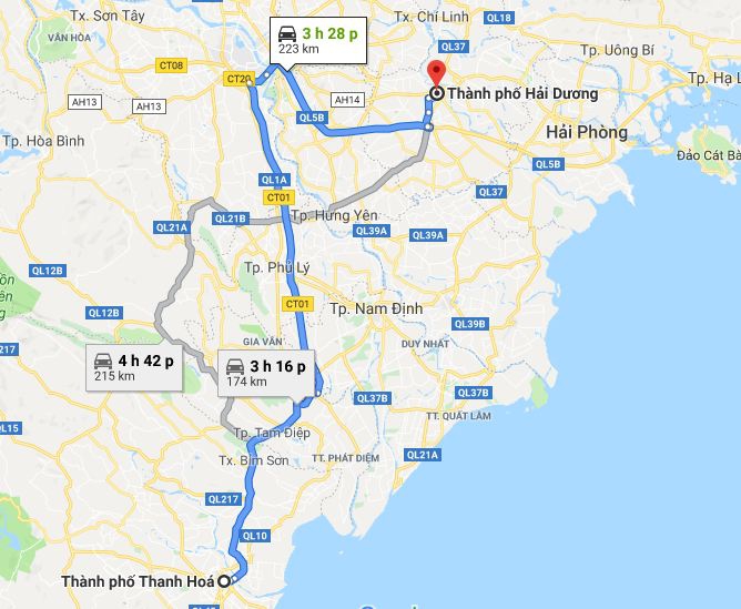 Từ Thanh Hóa đi Hải Dương 2