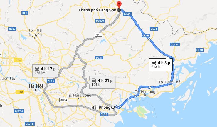 Từ Hải Phòng đi Lạng Sơn 1