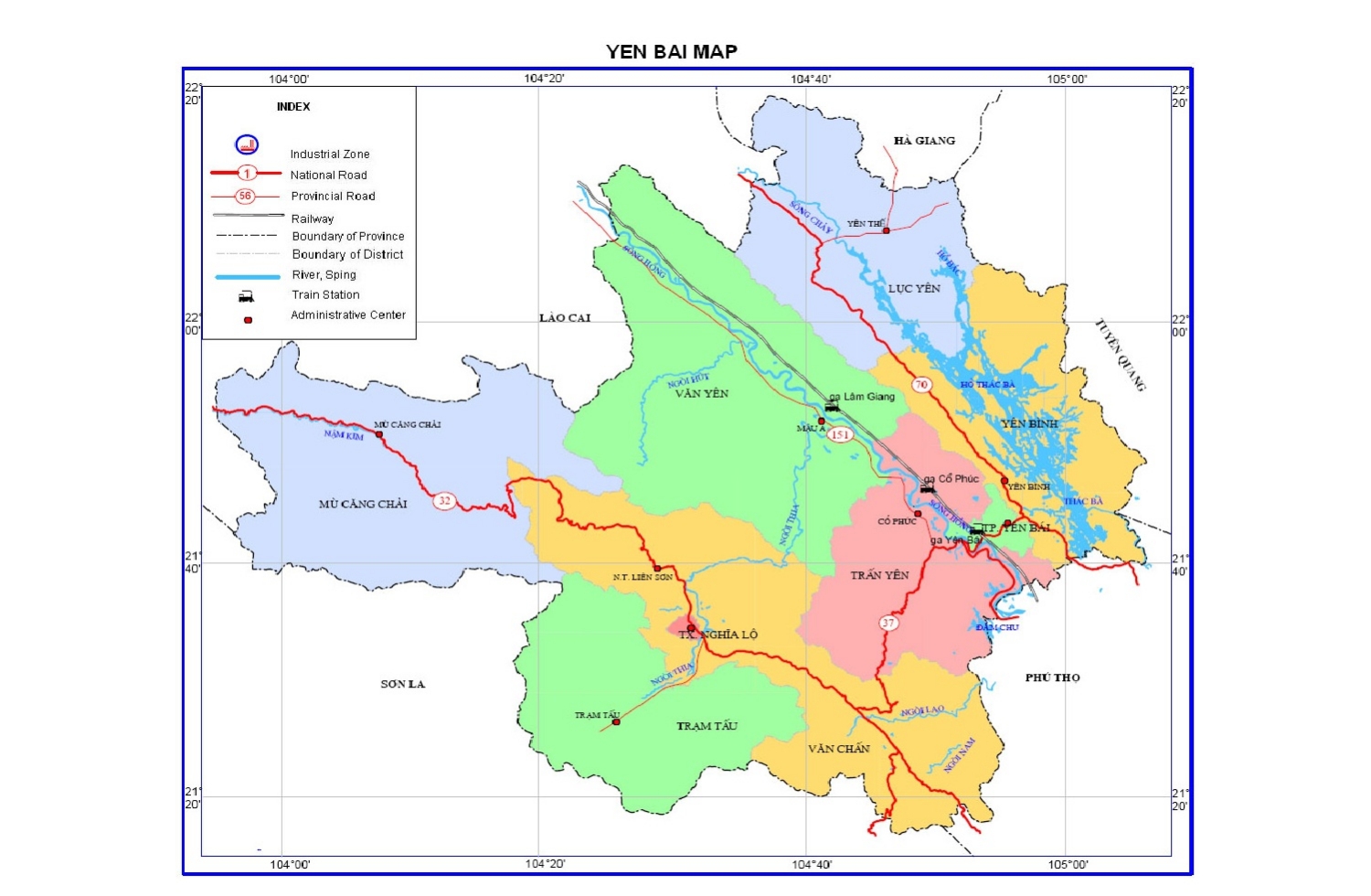 Yên Bái map