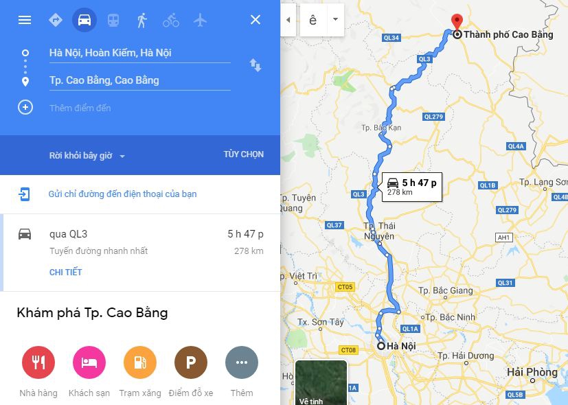 Từ Hà Nội đi Cao Bằng 1