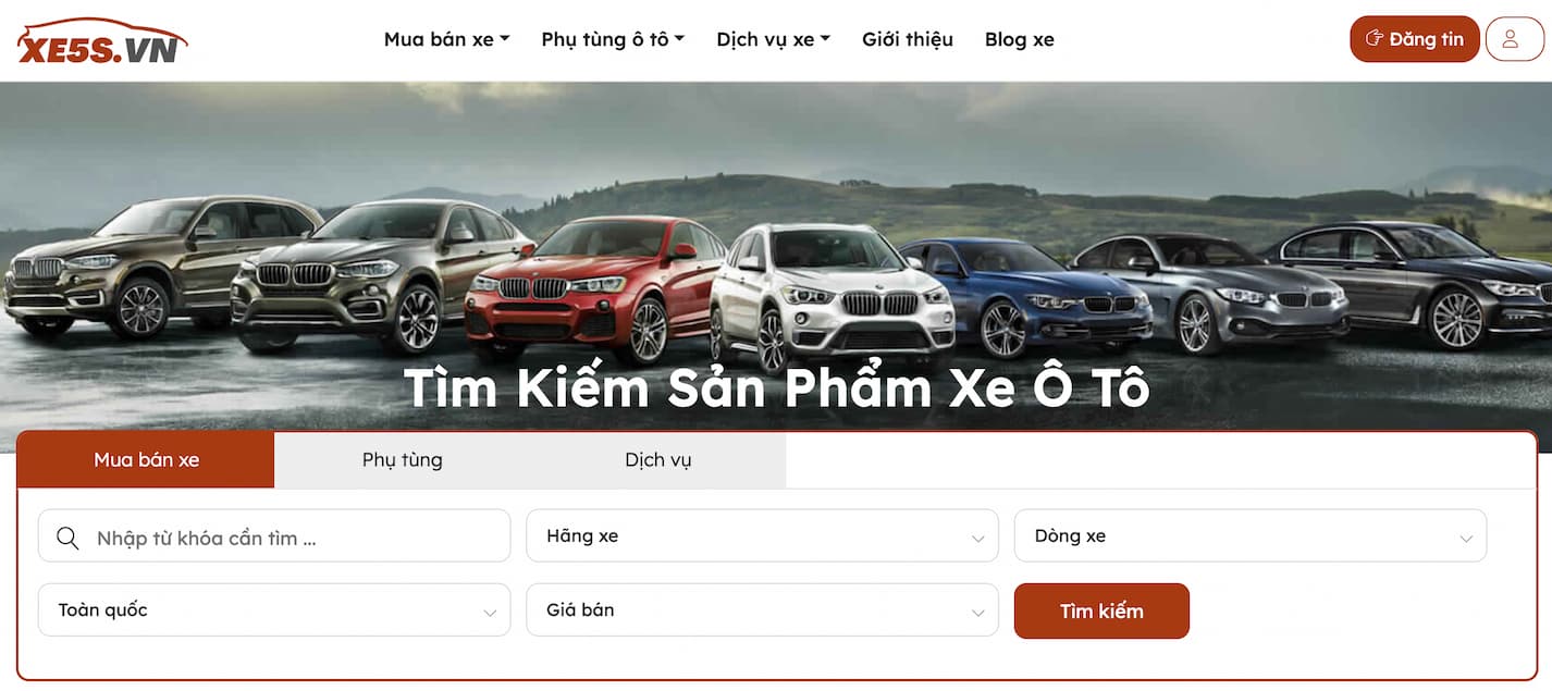 Lần đầu tiên ra mắt trang mua bán xe ô tô, phụ tùng ô tô, dịch vụ ô tô