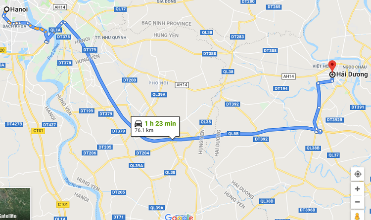 Từ Hà Nội đến Hải Dương mất bao nhiêu km ? - Đi thế nào ?