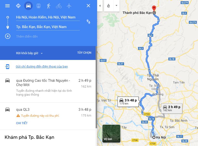 Từ Hà Nội đi Bắc Kạn bao nhiêu km? Xe Hà Nội đi Bắc Kạn