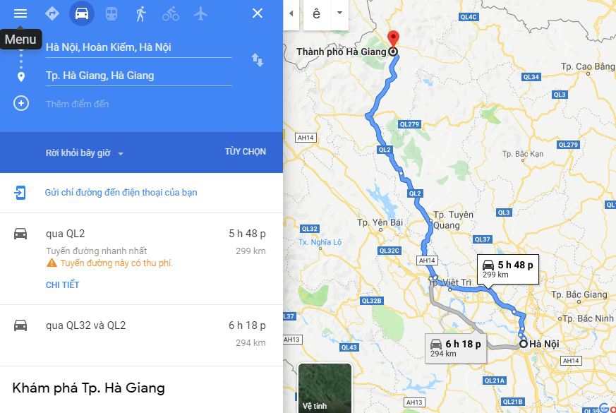 Từ Hà Nội đi Hà Giang bao nhiêu km? Xe Hà Nội đi Hà Giang
