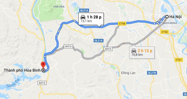 Từ Hà Nội đi Hòa Bình bao nhiêu km? Xe Hà Nội đi Hòa Bình