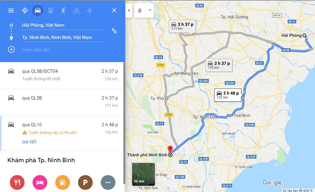 Từ Hải Phòng đi Ninh Bình bao nhiêu km? Xe Hải Phòng đi Ninh Bình