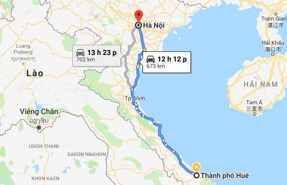 Từ Huế đi Hà nội bao nhiêu km? Xe Huế đi Hà Nội