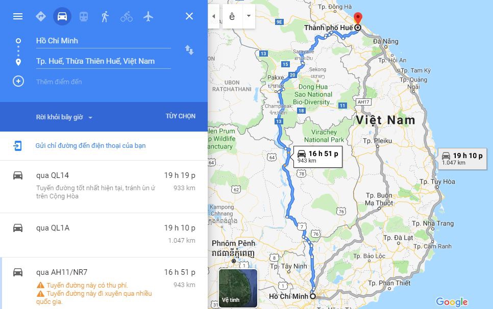 Từ Sài Gòn đi Huế bao nhiêu km? Xe Sài Gòn đi Huế