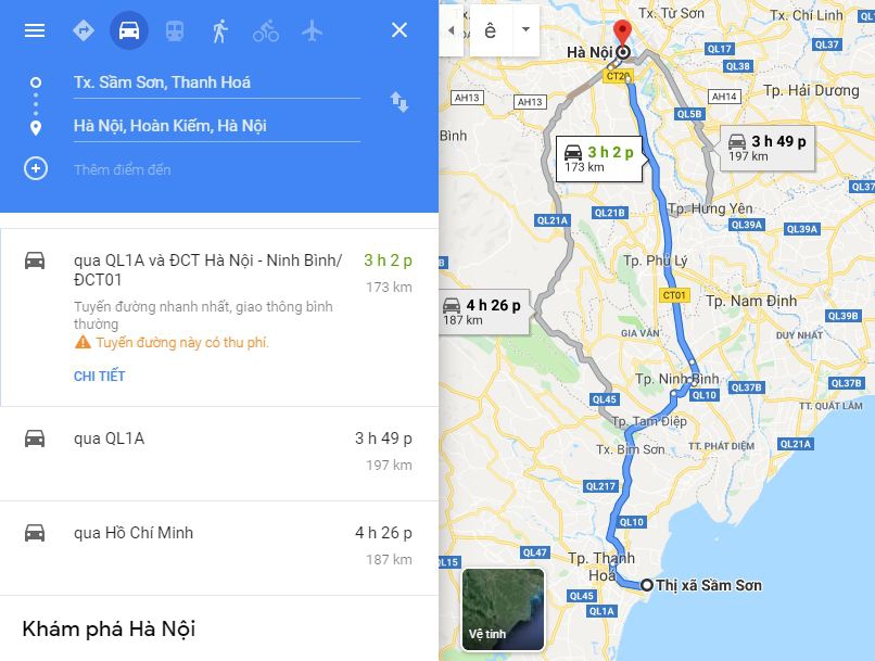 Từ Thanh Hóa đi Hà Nội bao nhiêu km? Xe Thanh Hóa đi Hà Nội