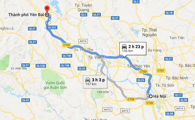 Từ Hà Nội đi Yên Bái 1