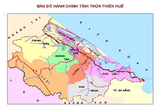 Bản đồ hành chính Huế