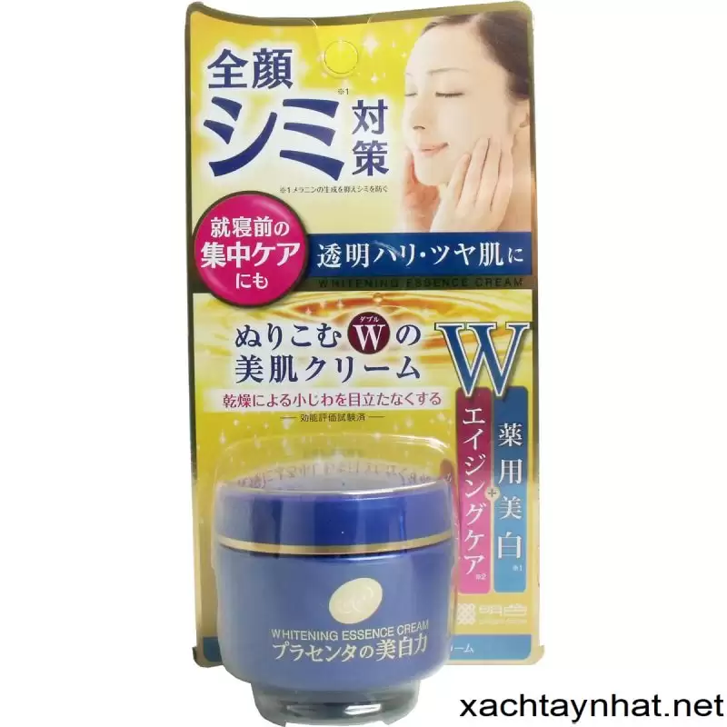 Meishoku Whitening Essence Cream - kem trị lỗ chân lông to của Nhật