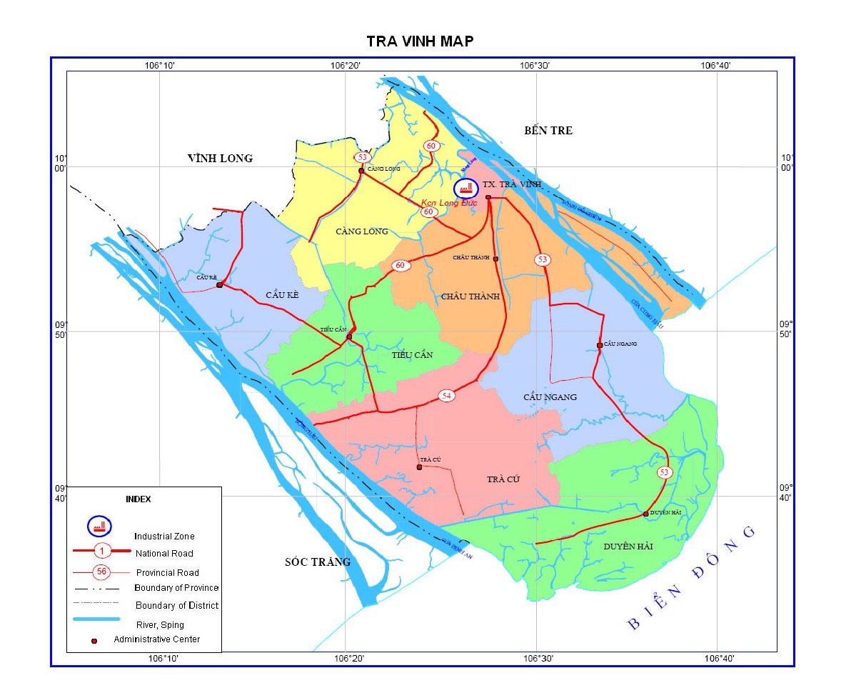 map Trà Vinh