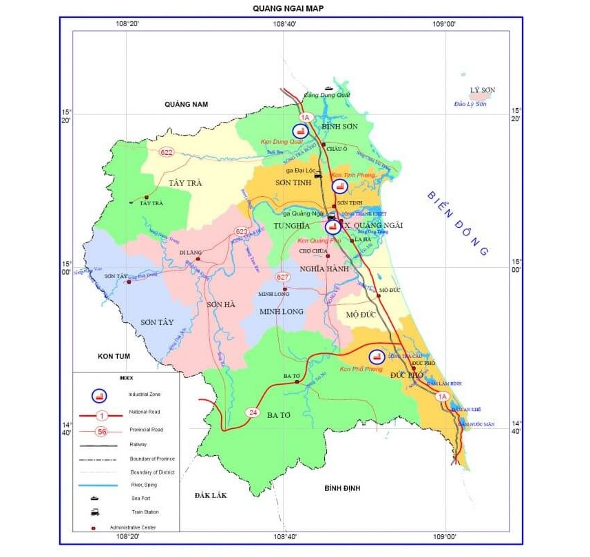 Quảng Ngãi map