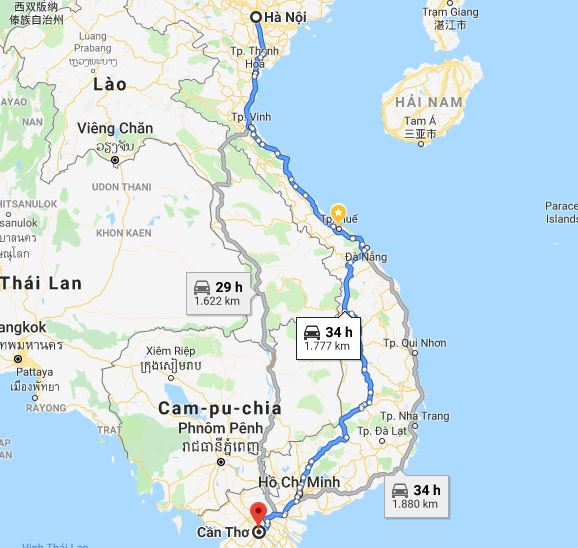 Từ Hà Nội đi Cần Thơ 2