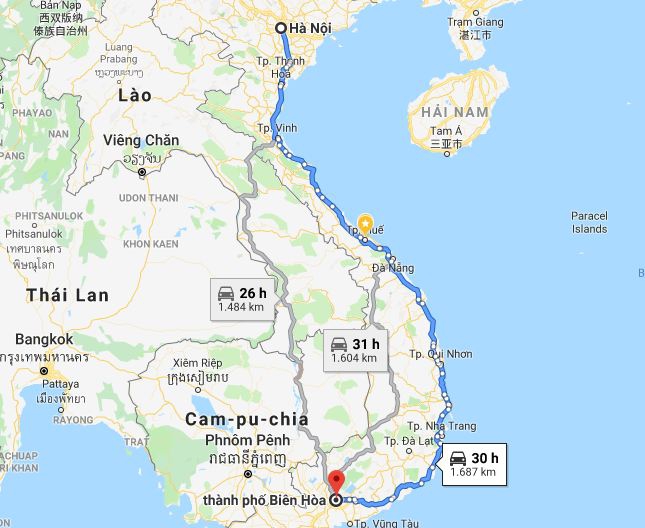 Từ Hà Nội đi Đồng Nai 1