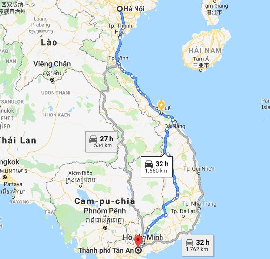 Từ Hà Nội đi Long An 2