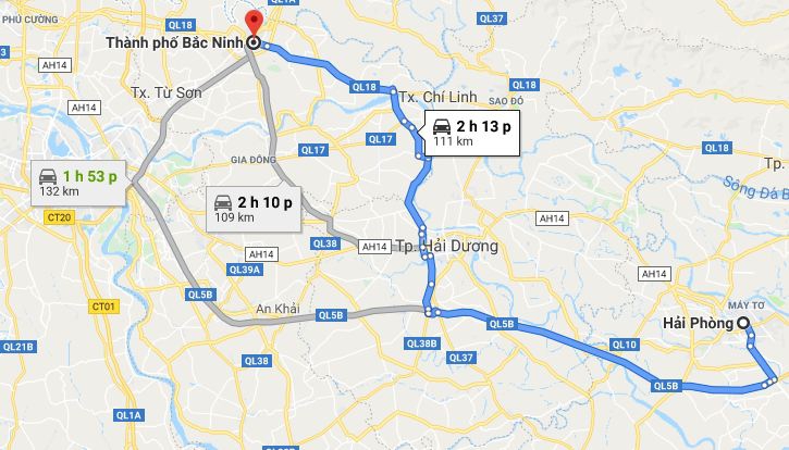 Từ Hải Phòng đi Bắc Ninh 3