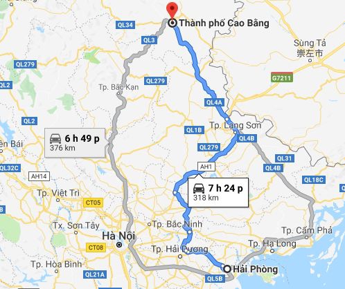 Từ Hải Phòng đi Cao Bằng 3