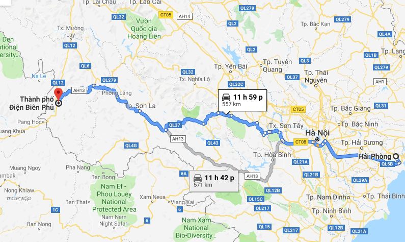 Từ Hải Phòng đi Điện Biên 2