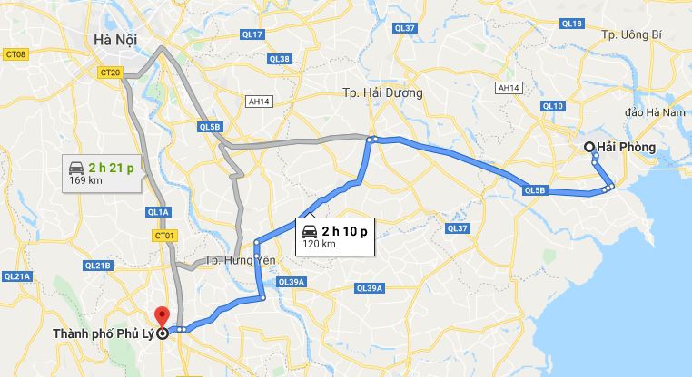 Từ Hải Phòng đi Hà Nam 1