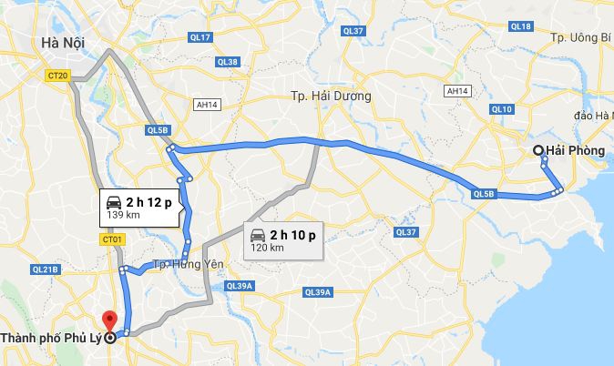 Từ Hải Phòng đi Hà Nam 2