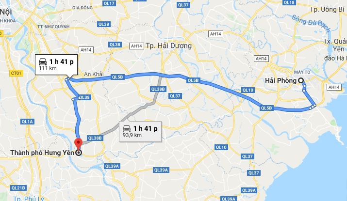 Từ Hải Phòng đi Hưng Yên 2