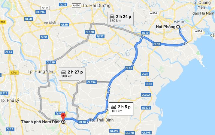 Từ Hải Phòng đi Nam Định 1