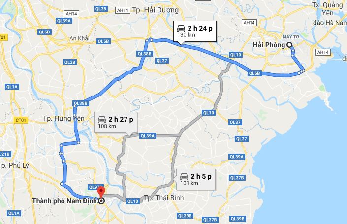 Từ Hải Phòng đi Nam Định 2