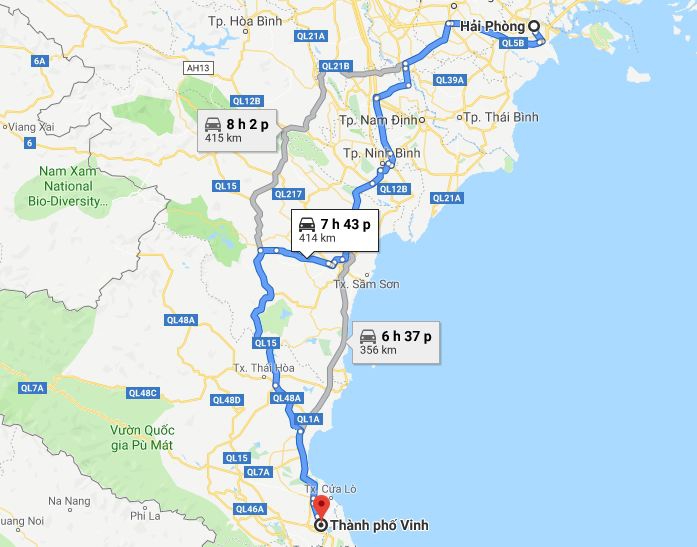 Từ Hải Phòng đi Nghệ An 2