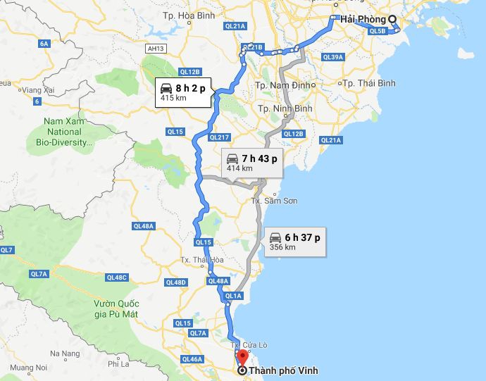 Từ Hải Phòng đi Nghệ An 3