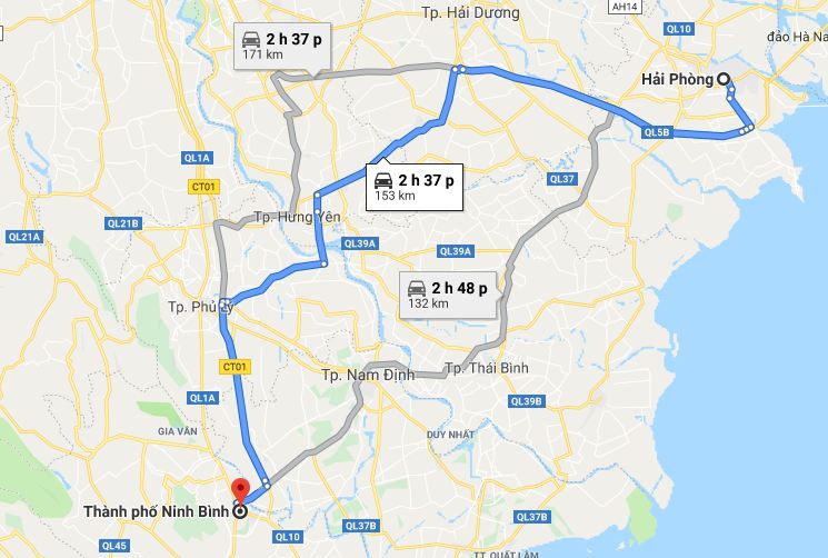 Từ Hải Phòng đi Ninh Bình 1
