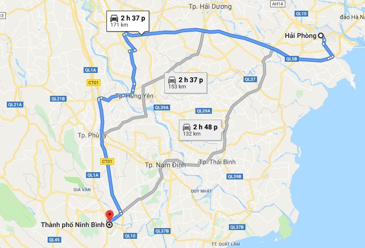 Từ Hải Phòng đi Ninh Bình 2