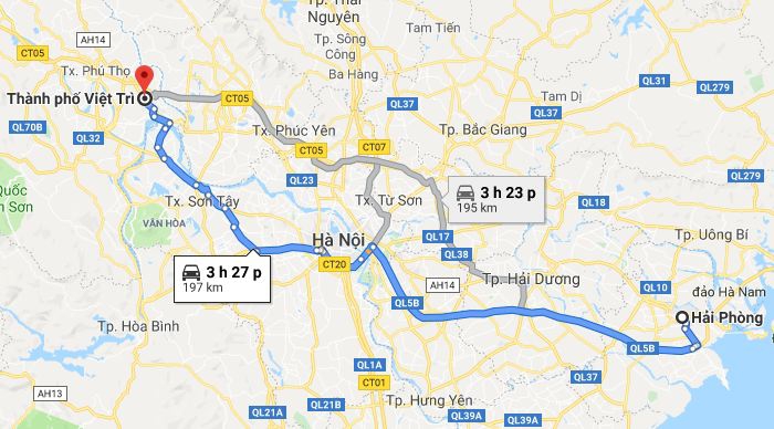 Từ Hải Phòng đi Phú Thọ 3