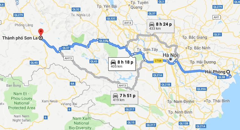 Từ Hải Phòng đi Sơn La 2